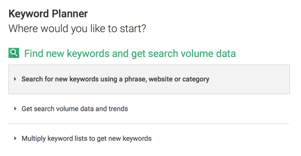 Use Google Keyword Planner to search for keywords to add to your video description.