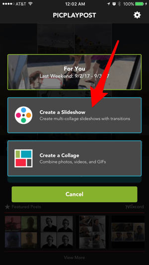 Create collage slideshows with the PicPlayPost app.