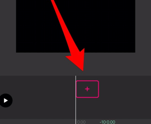 Tap the + button to import content into PocketVideo.