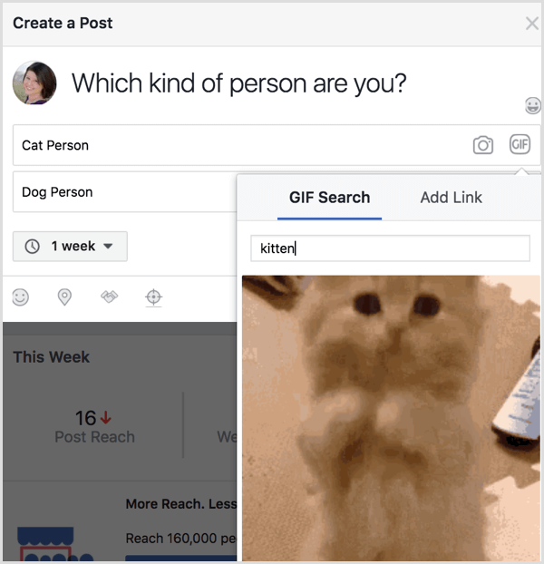 Facebook poll GIF Search
