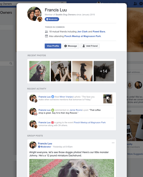 Facebook officially rolled out member profiles featuring group-specific details to help strengthen communities within groups.