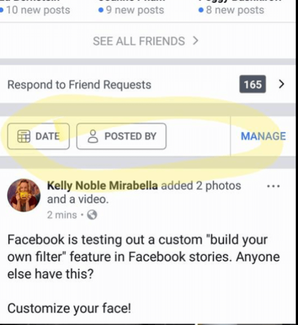 Facebook appears to be rolling out an easy way to search, filter, and manage posts created by you, your friends, or everybody.