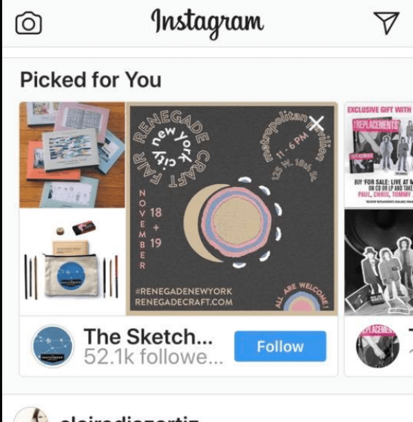 Instagram now suggests other accounts that have been