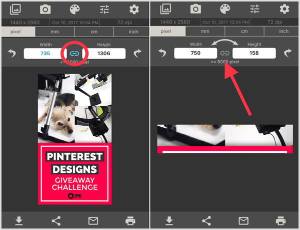 image size app retain original proportions