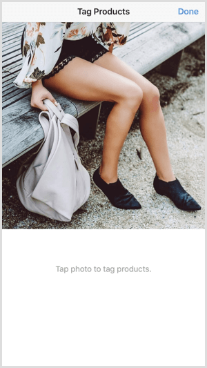 Instagram einkaufbare Post-Tag-Produkte tippen auf den Standort