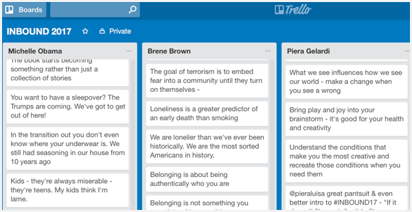 live blogging note cu trello