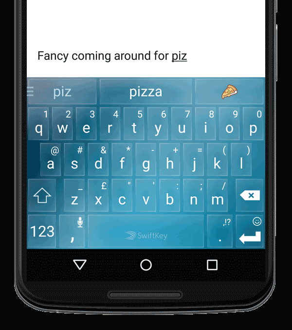 Autocorrect and emoji suggestions are two features of the SwiftKey keyboard.