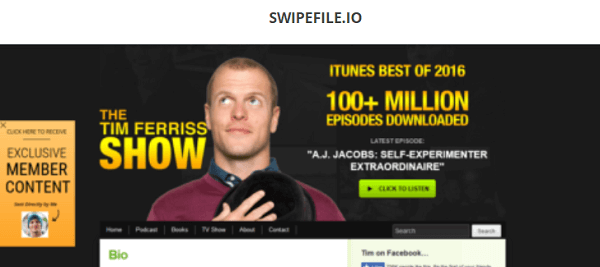 Get inspiration from SwipeFile.io.