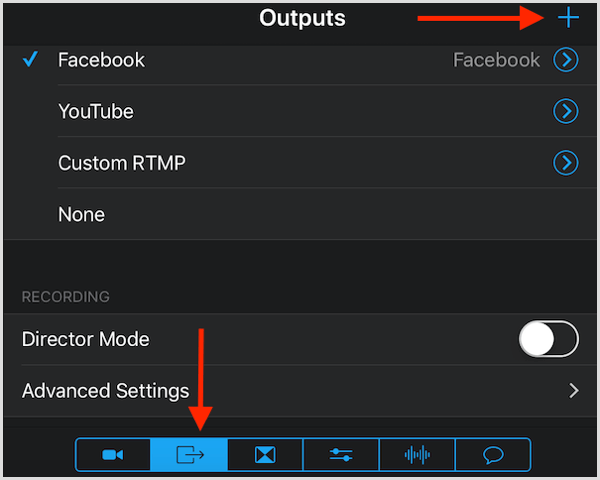 switcher studio outputs