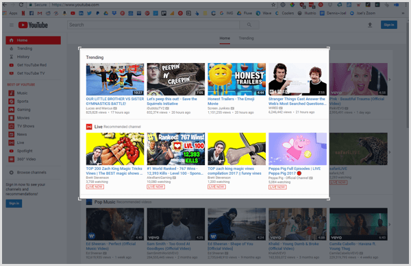 Cloudapp dibuja un recuadro alrededor del contenido para capturar