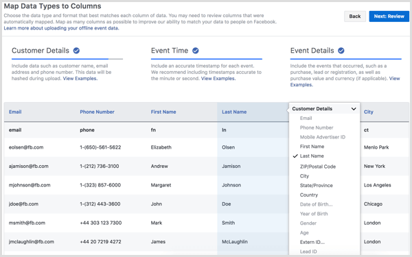 Facebook Business Manager upload offline events