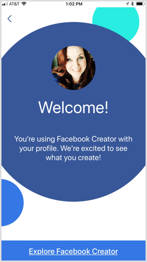 Facebook Creator App erkunden