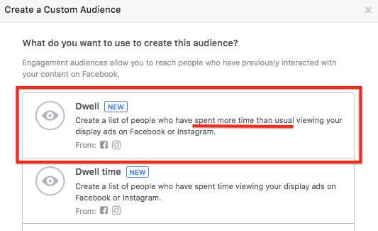  Facebook now lets you target people who spent more time than usual viewing your ads.