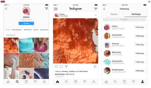 To make posts and other users even more discoverable on the platform, Instagram introduced hashtags that users can follow and discover top post and the latest stories. 
