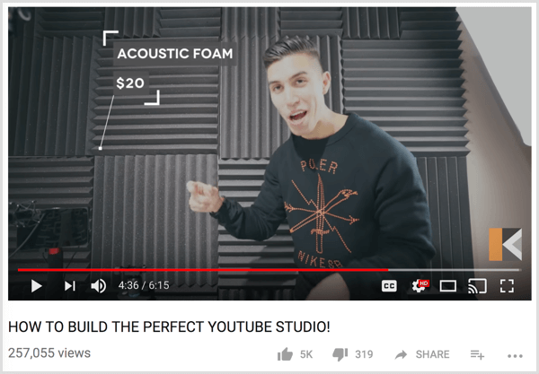 YouTube video studio setup