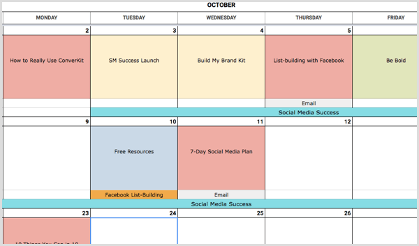 Weekly Editorial Calendar Template