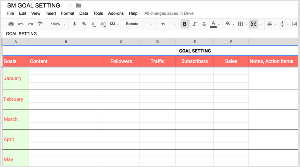 Media Blocking Chart Template