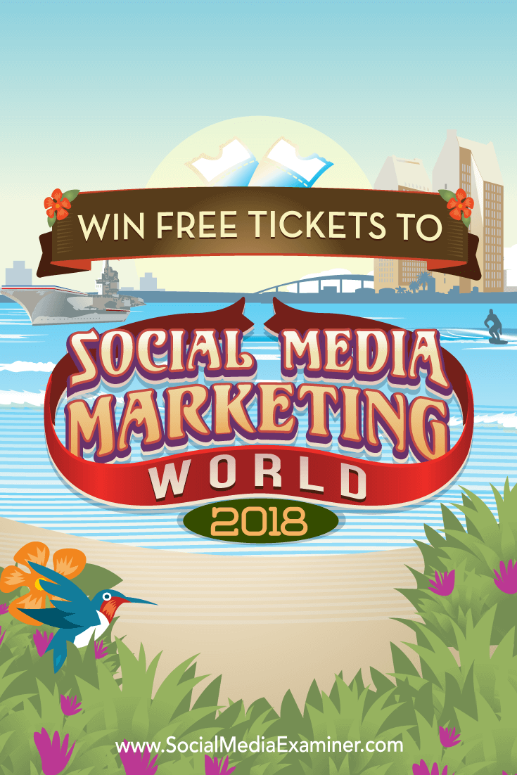 The grand prize winner will be awarded a free all-access ticket to Social Media Marketing World 2018.