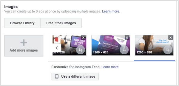 Facebook lead ad images