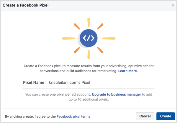 Facebook pixel installation