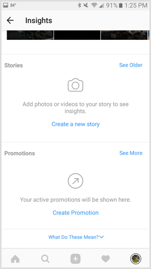Instagram ads create promotion with app