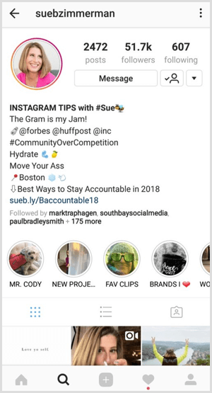 Instagram multiple story highlights on profile