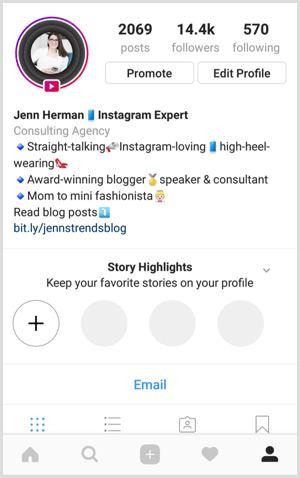 instagram story highlights on profile - can followers see your email on instagram