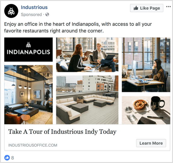 facebook ad brand awareness example