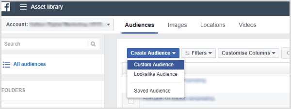 facebook create page engagement custom audience