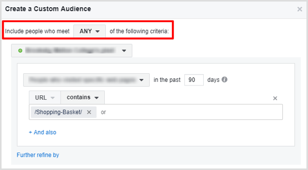 facebook create custom audience visitors who did not convert