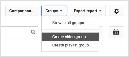 YouTube create video group