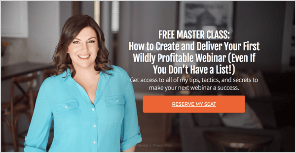 Use webinars to share the advantages of and sell courses.