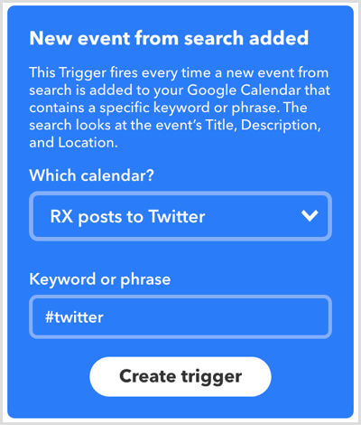 IFTTT New Event From Search Added
