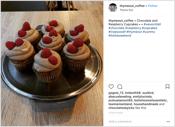 Instagram co-opt popular hashtags example