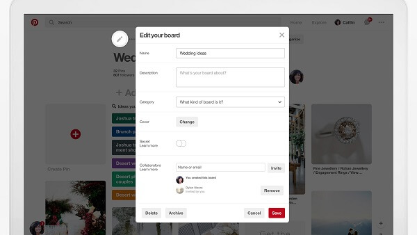 Pinterest introduced a series of new improvement to help Pinners organize, rearrange, and sort Pins.