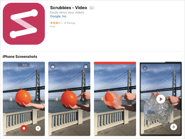 Create looping videos with the Scrubbies app.