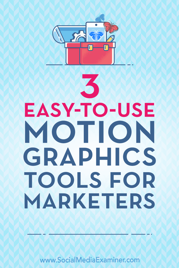 Find three affordable tools that create animated motion graphics for social media ads and posts.