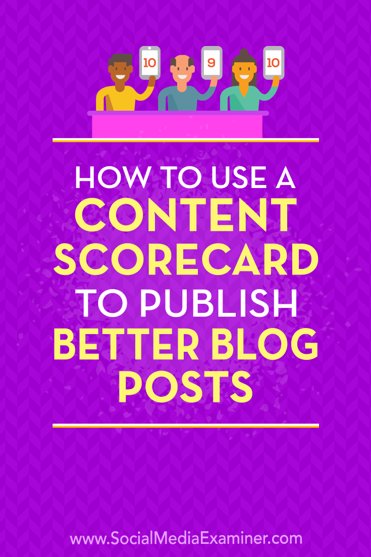 Learn how to develop and use a content scorecard to ensure the blog posts you publish consistently meet your quality standards.