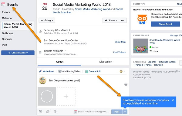  Facebook now makes it easier for admins and event creators to plan and schedule posts on their Facebook Events pages.