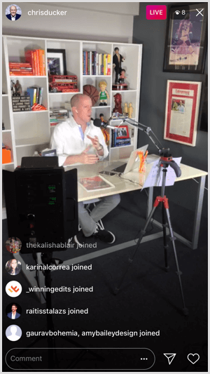 Instagram Live stream Chris Ducker