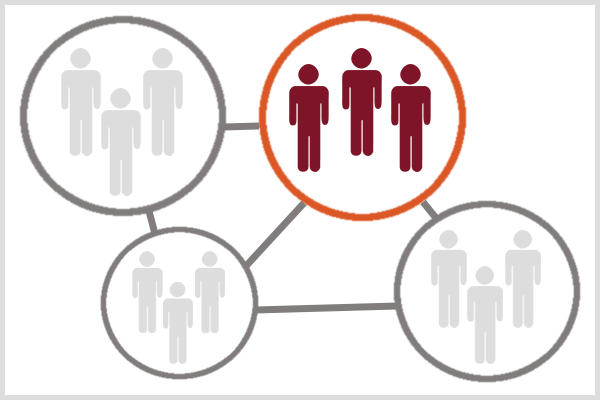 LinkedIn niche audiences graphic illustrates that picking a niche means focusing on specific people not everyone on LinkedIn.