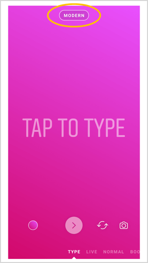 Select your font style by tapping on the font name at the top of the screen.