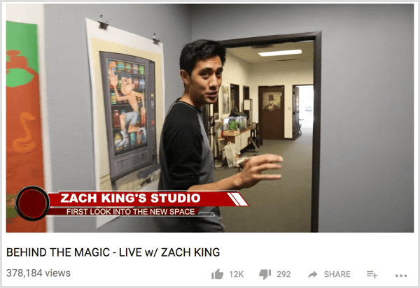 YouTube Live video studio tour