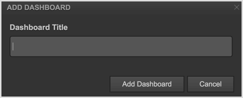 Cyfe Add Dashboard dialog box