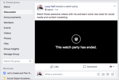 How to Host a Facebook Watch Party in Your Facebook Group : Social ...
