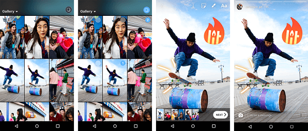 Android users now have the ability to upload multiple photos and videos to their Instagram Stories all at once.