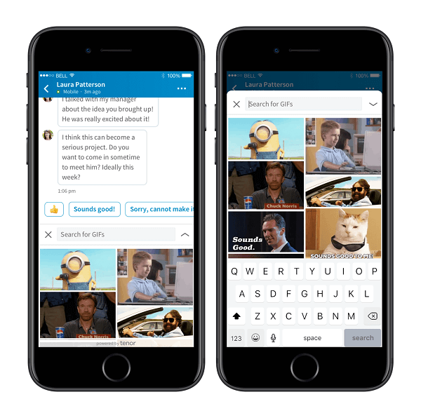 LinkedIn and Google-owned Tenor partnered to integrate GIFs directly into LinkedIn's Messaging platform.