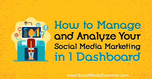 How to Manage and Analyze Your Social Media Marketing in 1 Dashboard by Mitt Ray on Social Media Examiner.