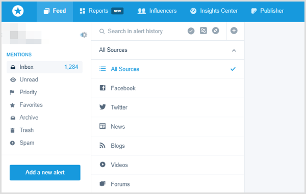 Mention lets you track keywords in several languages on blogs, social media, forums, and more.