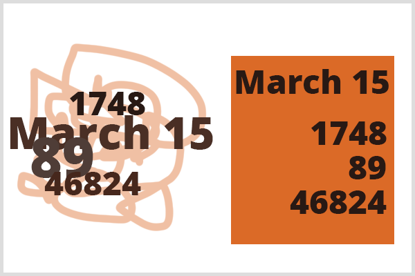 Predictive analytics require you to extract and refine data. Image of messy data depicted in different sizes and fonts in front of a squiggle and then the same data aligned in consistent fonts in front of an orange box.